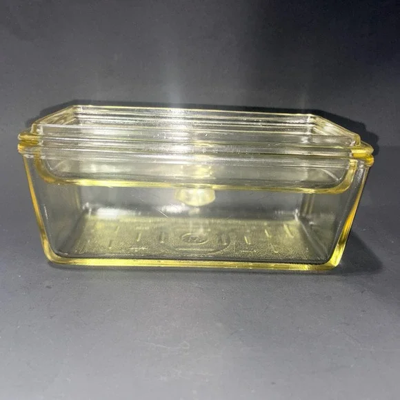 Vintage 1940's Westinghouse Glass Refrigerator Storage Dish w/Lid 9"x5" - Picture 9 of 14
